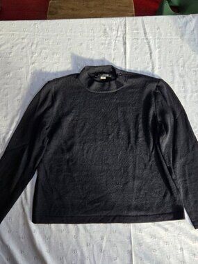 St. John Black Long Sleeve Sweater